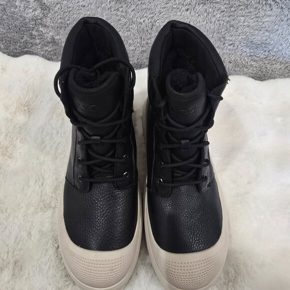 UGG Neumel High Weather Hybrid Waterproof Boots Men's Size 12 Black Leather NEW - Picture 9 of 11